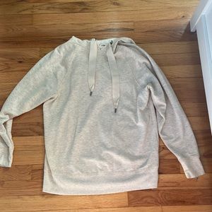 Cute hoodie, very lightweight and am able to dress up a bit .